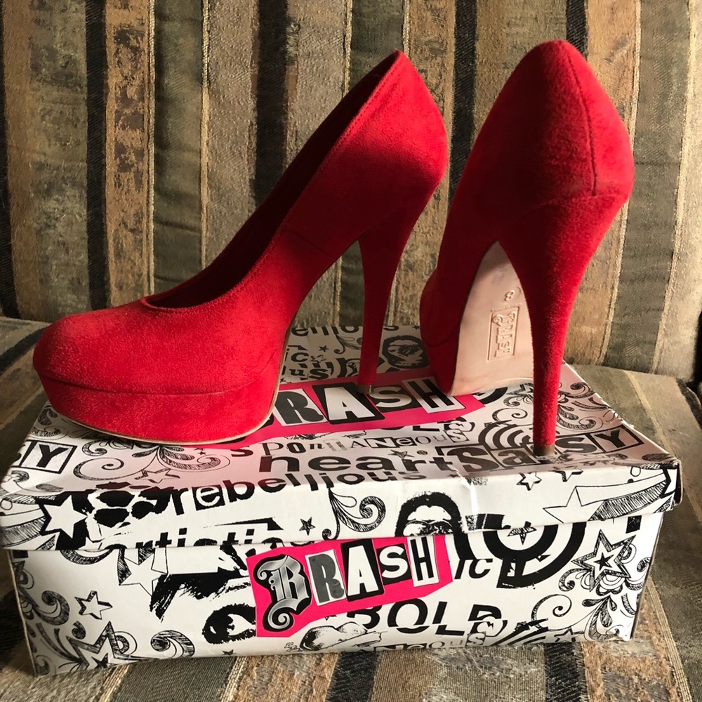 Red Suede Heels